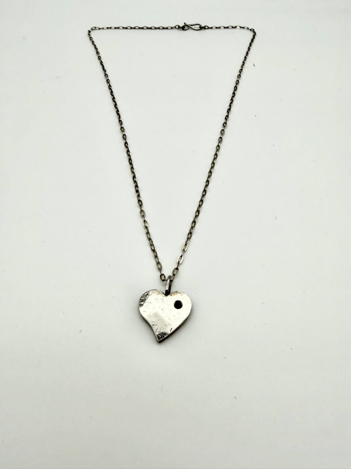 Ruby and Silver Heart Pendant - Virginia Allan