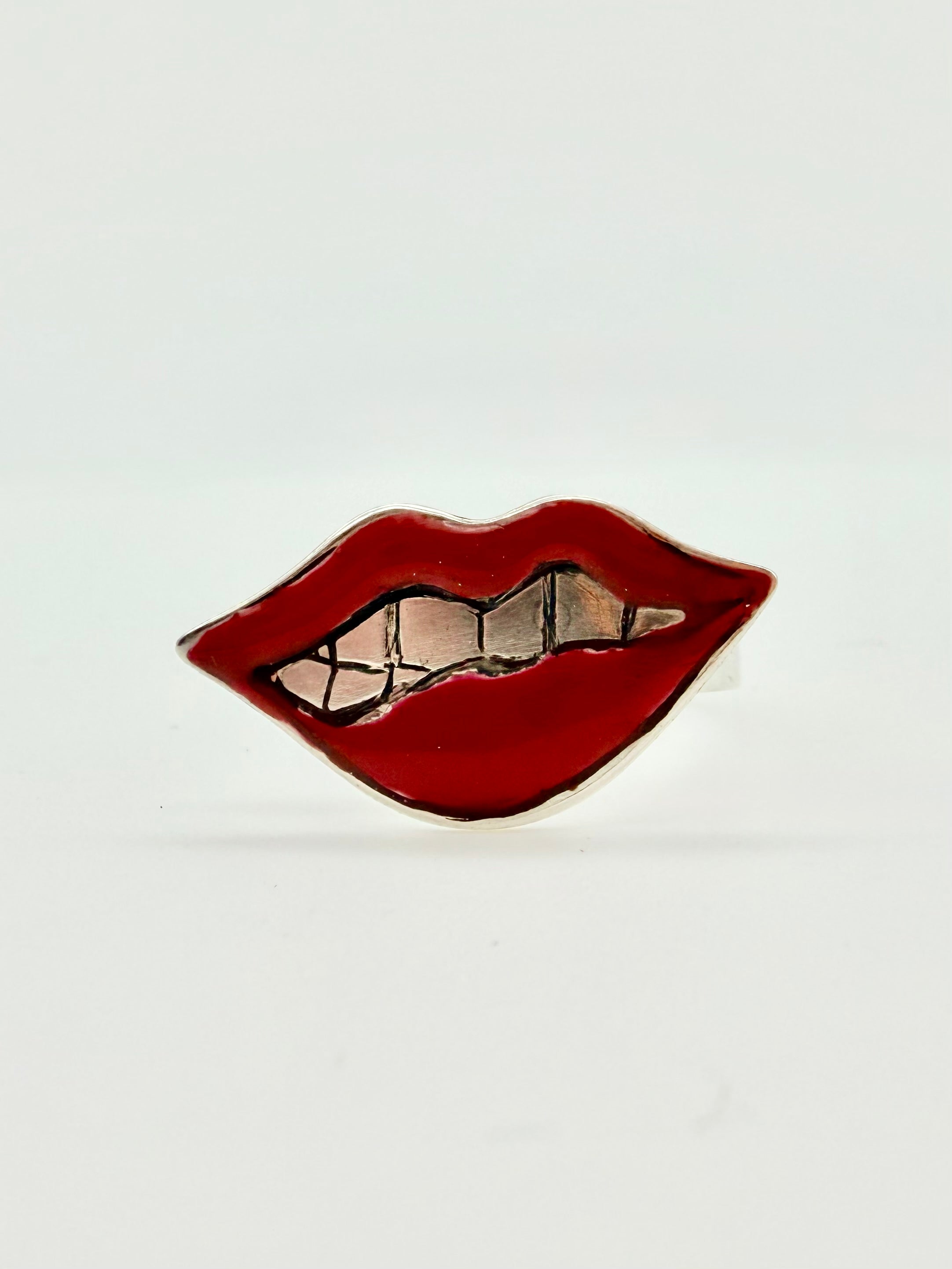 Bite ring - handmade sterling silver by Virginia Allan