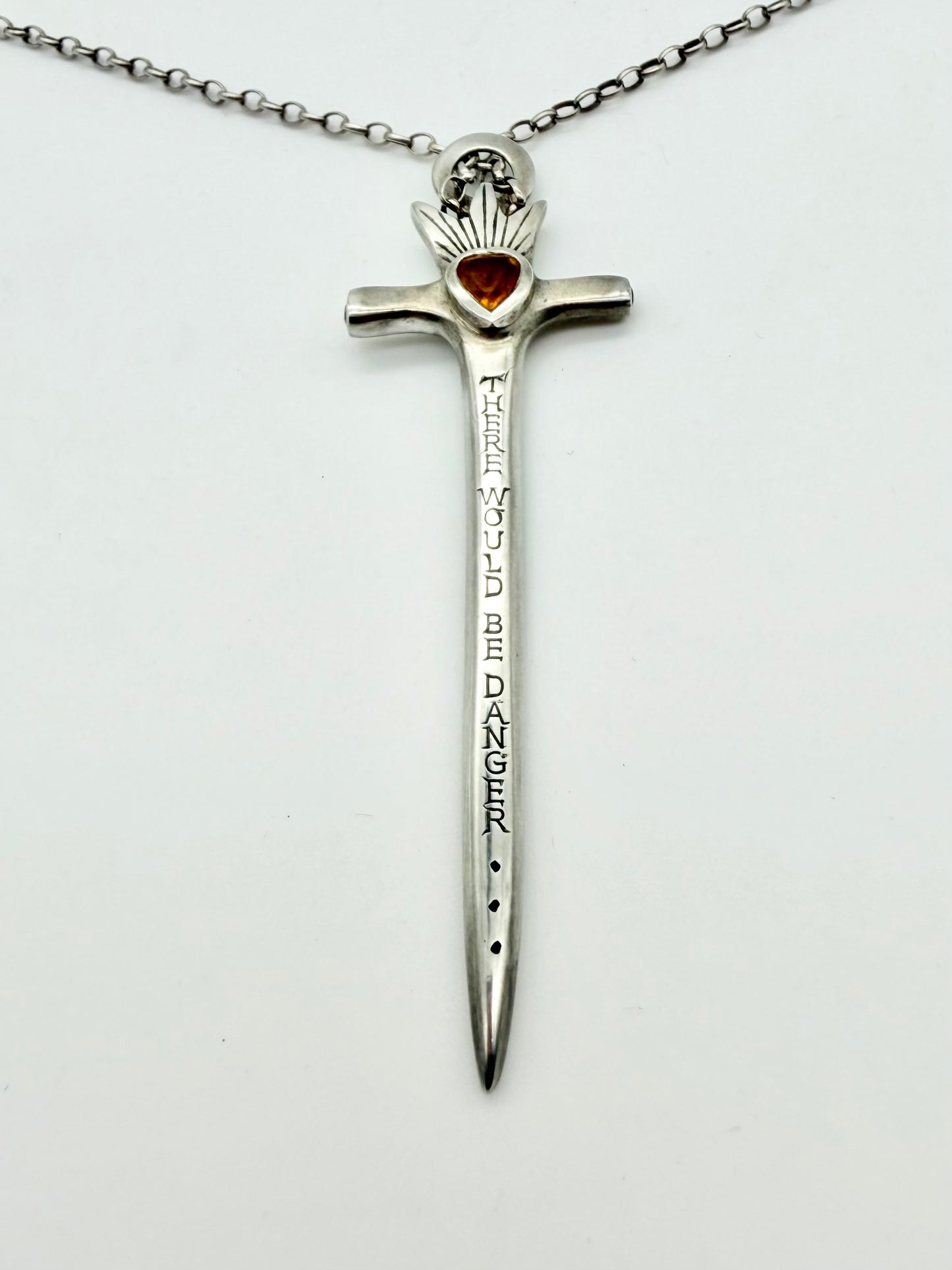 Danger dagger necklace — handmade sterling silver by Virginia Allan