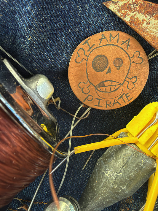 copper pirate badge