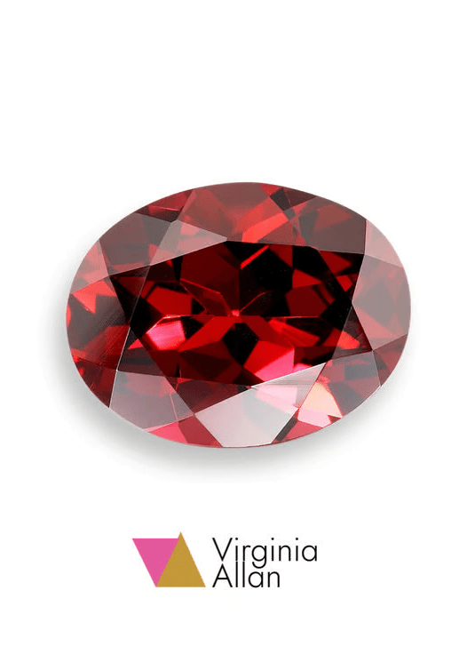January Birthstone Ring, Garnet - Virginia Allan