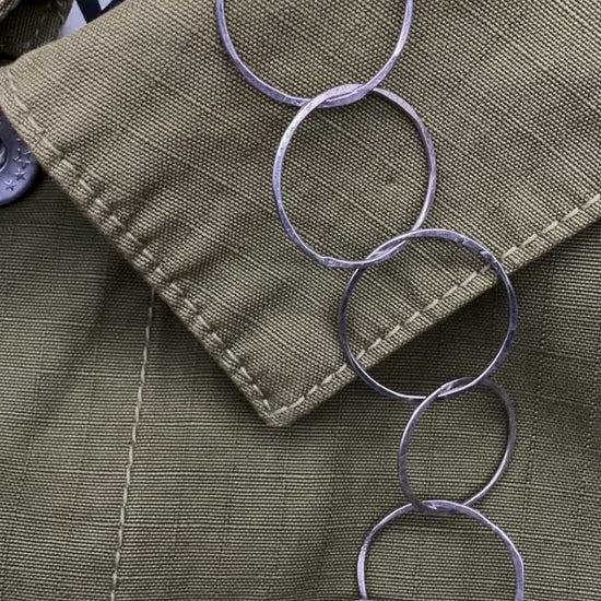 statement silver ring necklace