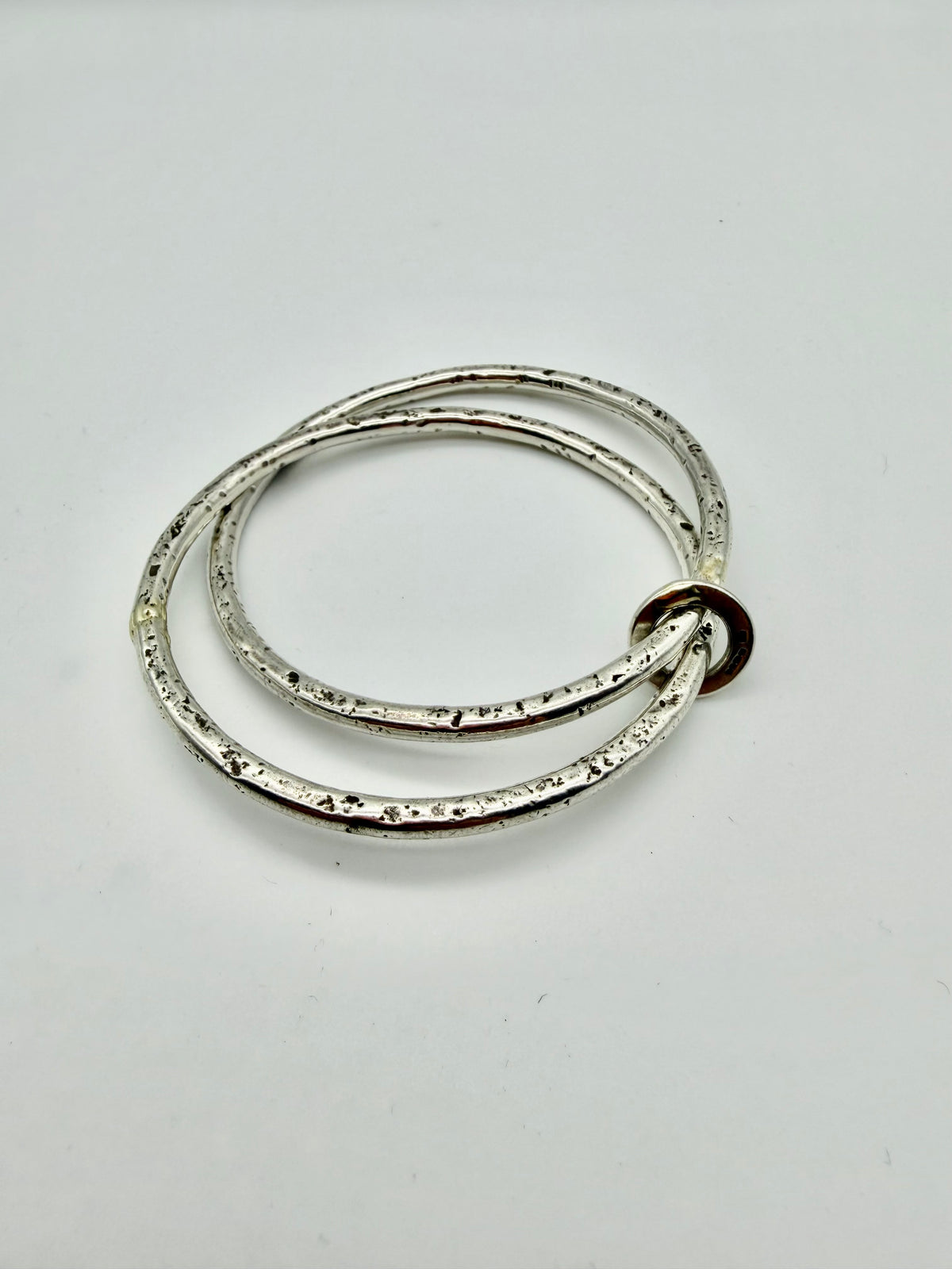 Double bangle — handmade sterling silver by Virginia Allan