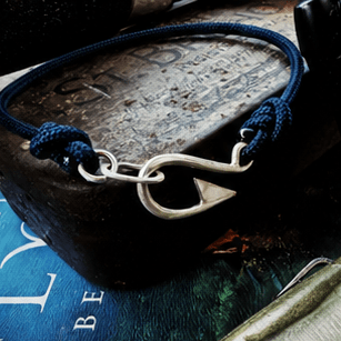 The Hook, Solid Silver Fish Hook Bracelet - Virginia Allan