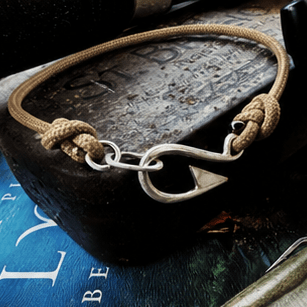 The Hook, Solid Silver Fish Hook Bracelet - Virginia Allan